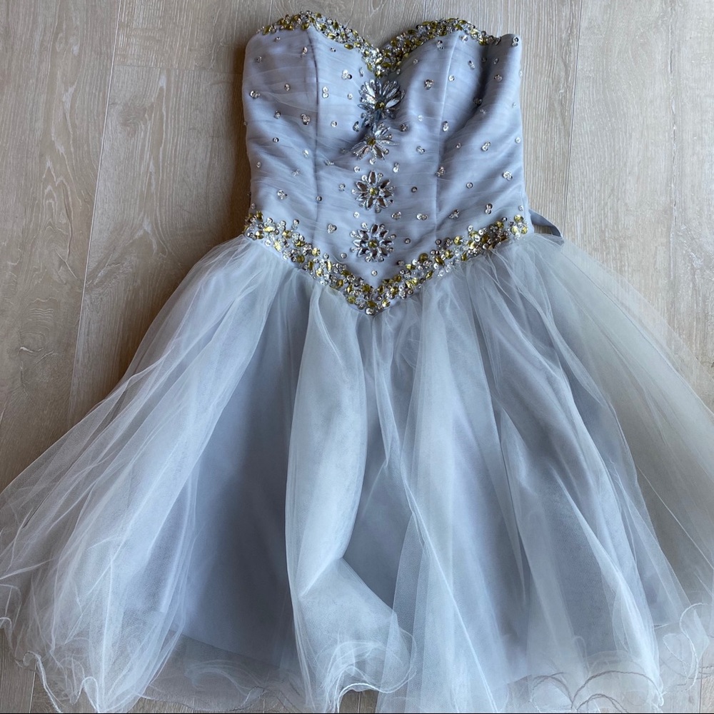 Silver Homecoming Dress